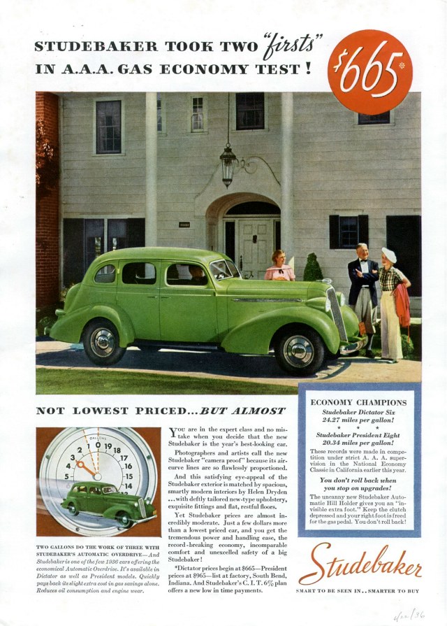 1936 Studebaker Auto Advertising